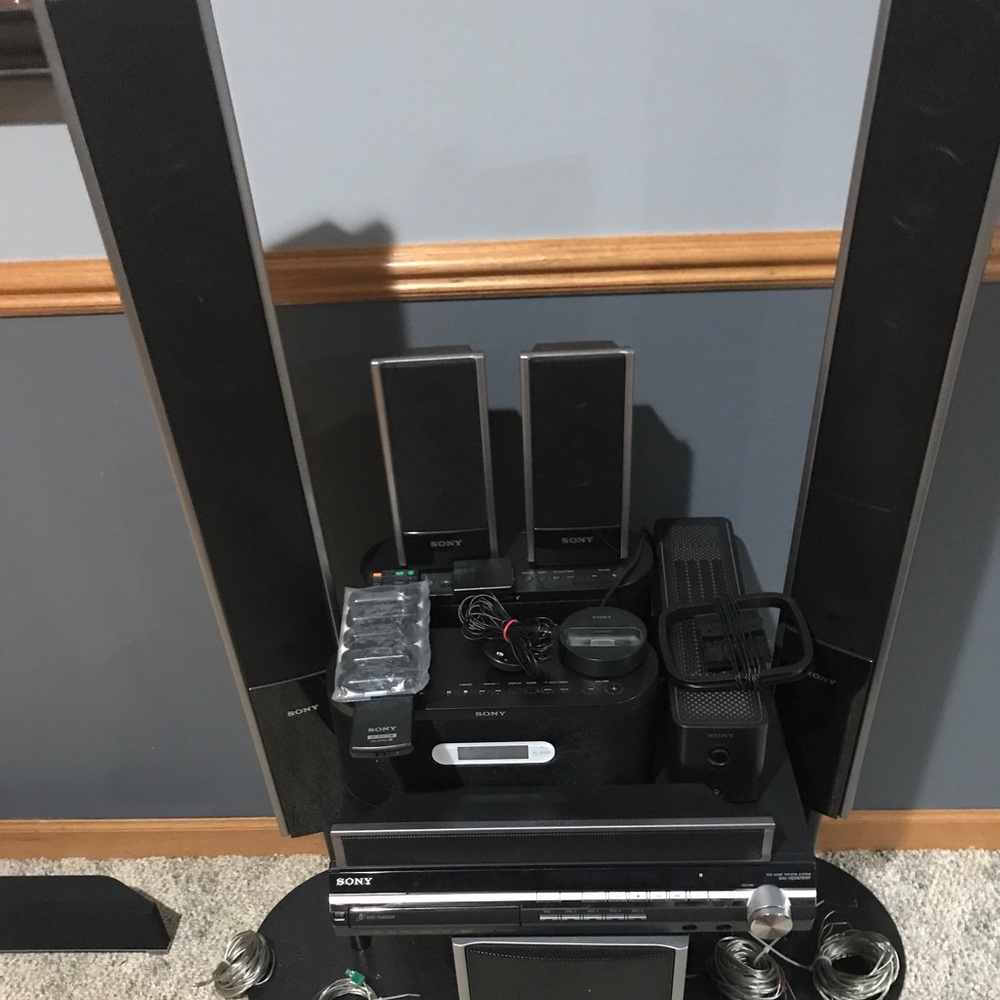 Sony Surround Sound with S-Air and 5 disc DVD player. Description is in photos